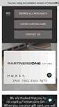 Mobile Screenshot of partnersonegiftcards.com